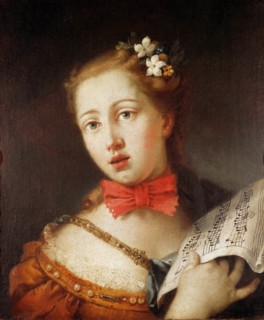 Portrait of a Young Singer, 18th century. Creator: Longhi, Alessandro (1733-1813).