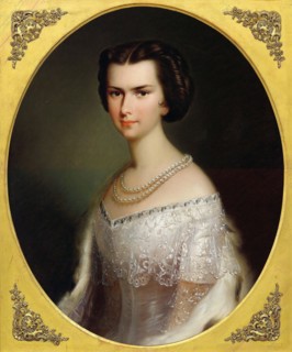 Portrait of Empress Elisabeth of Austria. Creator: Einsle, Anton (1801-1871).
