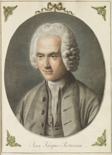 Portrait of Jean-Jacques Rousseau (1712-1778), ca 1775. Creator: Saint-Aubin, Augustin, de (1736-1807).