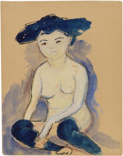 Helene (with fashionable Japanese hairstyle), 1909. Creator: Werefkin, Marianne, von (1860-1938).