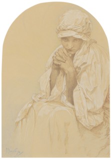 Portrait of Jaroslava, the artist's Daughter , c. 1924. Creator: Mucha, Alfons Marie (1860-1939).