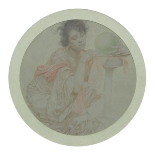 Fortune Teller with Crystal Ball. Creator: Mucha, Alfons Marie (1860-1939).