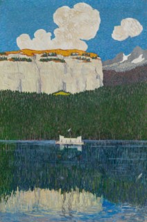 Panorama of Flims. Triptych, right panel, 1904. Creator: Giacometti, Giovanni (1868-1933).