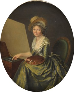 Self-Portrait with Easel. Creator: Lemoine, Marie Elisabeth (1754-1820).