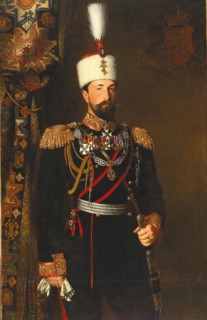 Portrait of Prince Alexander I of Bulgaria (1857-1893), 1881. Creator: Dielitz, Konrad Wilhelm (1845-1933).