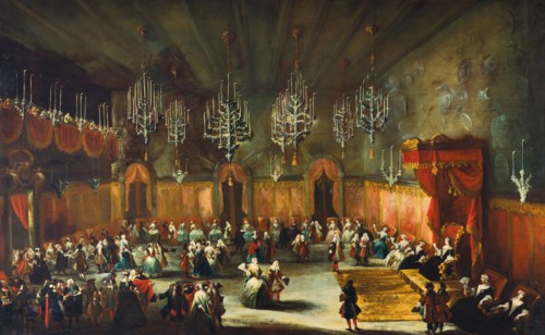 Ball in honor of Anna Maria Luisa de' Medici, Electress of the Palatinate, ca. 1718-1719. Creator: Stom, Antonio (1688-1734).