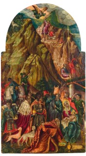 The Sacrifice of Isaac and The Adoration of the Magi, 16th century. Creator: Klontzas, George (c. 1530-1608).
