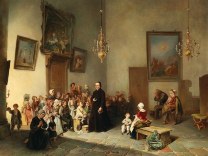 A Sunday school. Creator: Fabius, Jan (1820-1889).
