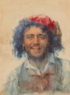Self-Portrait as Gypsy Baron. Creator: Harlamov (Harlamoff), Alexei Alexeyevich (1840-1922).