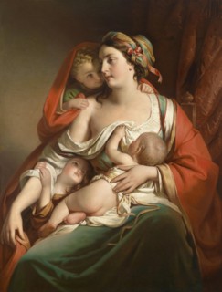 Caritas. Creator: Amerling, Friedrich Ritter von (1803-1887).