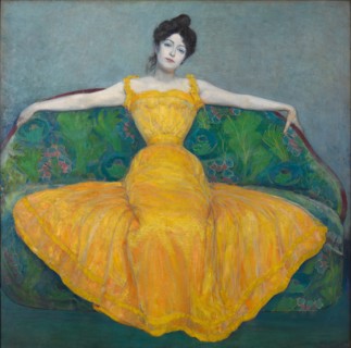 Lady in yellow, 1899. Creator: Kurzweil, Max (Maximilian) (1867-1916).