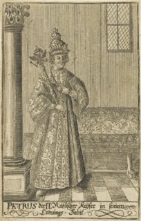 Portrait of the Tsar Peter II of Russia (1715-1730), ca 1730. Creator: Anonymous.