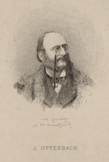 Portrait of Jacques Offenbach (1819-1880), 1870. Creator: Guillaumot, Claude-Nicolas-Eugène (1813-1869).