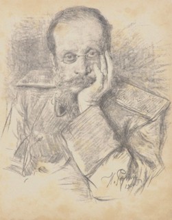 Portrait of the composer César Antonovich Cui (1835-1918), 1900. Creator: Repin, Ilya Yefimovich (1844-1930).