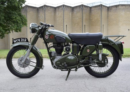 1954 Matchless G3 LS Auxiliary Fire Service motorcycle. Creator: Unknown.