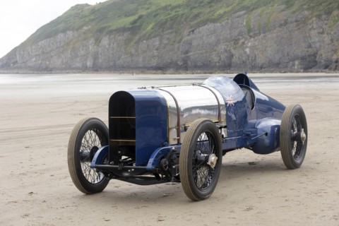 1925 Sunbeam 350 hp driven by Don Wales at Pendine Sands 2015. Creator: Unknown.