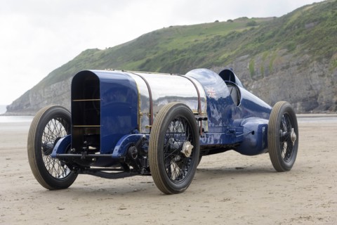 1925 Sunbeam 350 hp driven by Don Wales at Pendine Sands 2015. Creator: Unknown.