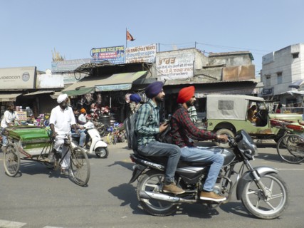 Busy street in Amritsar Punjab, India 2017. Creator: Unknown.