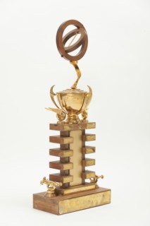 SEMA (Speed Equipment Manufacturers Association) Allard trophy for dragsters. Creator: Unknown.