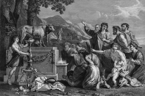 'They have made them a molten calf and have worshipped it', 19th century Creator: H Robinson.