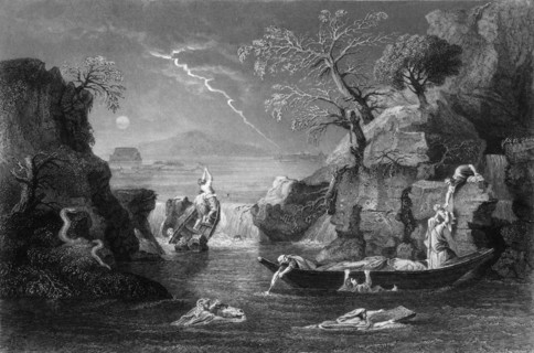 'The same day were all the fountains of the great deep broken up...', mid 19th century. Creator: Joseph Clayton Bentley.