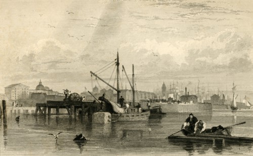 'Liverpool, from the Mersey, No. 1...', mid 19th century. Creator: Robert Brandard.