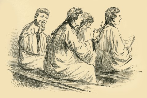 'The tantalising pigtail', (1907).  Creator: Unknown.