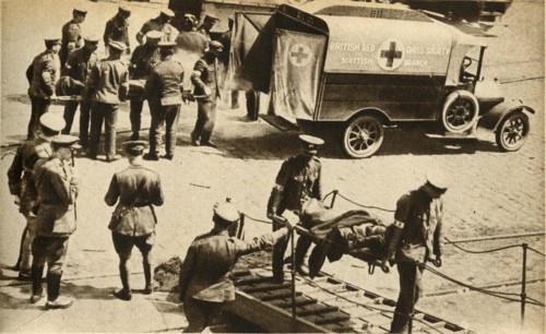 'A Scene at a French port', First World War, 1914-1918, (1933).  Creator: Robert Weston.