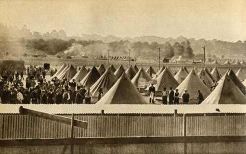 Internment camp for 'enemy aliens', Newbury, First World War, 1914-1918, (1933). Creator: Unknown.