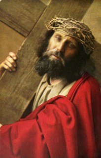 Jesus carrying the cross, 1922. Creator: Henry Traut.