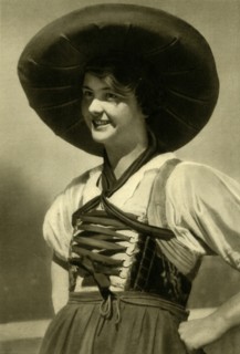 Woman in traditional costume, Tyrol, Austria, c1935.  Creator: Unknown.