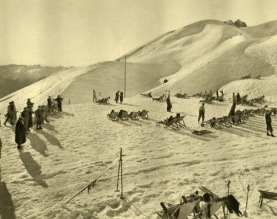 The Hafelekarbahn ski lift, Innsbruck, Tyrol, Austria, c1935.  Creator: Unknown.