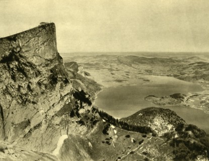 The Schafberg and the Mondsee, Upper Austria, c1935.  Creator: Unknown.