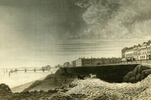 'East View of Brighton from Kemp Town', 1835. Creator: Dean Wolstenholme.