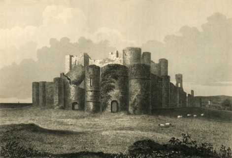'Pevensey Castle in 1737', 1835. Creator: Charles J Smith.