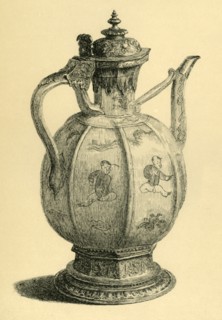 Porcelain pot, 16th century?, (1881). Creator: Z Pritchard.