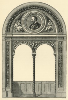 Design for a lunette with portrait of Prince Albert, c1863, (1881).  Creator: A Reid.