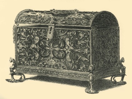 Silver casket, 1840s, (1881).  Creator: W Jones.