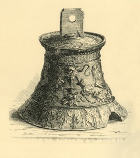 Bronze hand bell, c1530-c1570, (1881).  Creator: W E Mackaness.