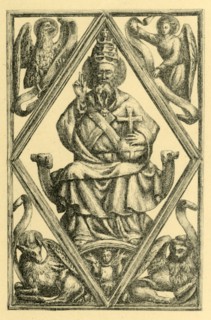 Ivory book cover depicting God the Father, early 15th century, (1881).  Creator: J Brooke.