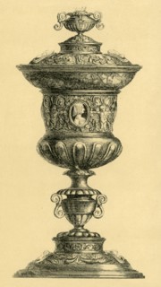Silver cup and lid, c1550, (1881).  Creator: W. M. McGill.