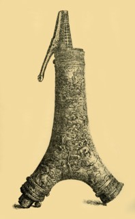 Powder flask, c1580-1600, (1881).  Creator: W Wise.