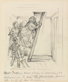 Mrs. Pottles cant abide a Crowd. Creator: John Leech (British, 1817-1864).