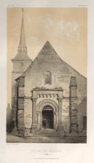 ...Pl. 58, Église De Requeil (Sarthe), 1860. Creator: Victor Petit (French, 1817-1874).