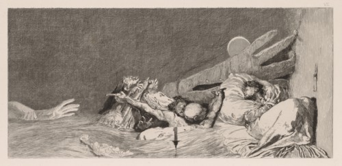 A Glove: Anxieties, 1880. Creator: Max Klinger (German, 1857-1920).