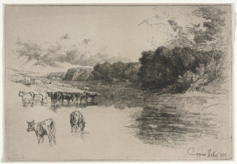 A Lancashire River, 1881. Creator: Francis Seymour Haden (British, 1818-1910).