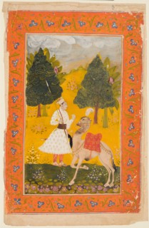A Rajput Warrior with Camel, Possibly Maru Ragini from a Ragamala, 1650-80. Creator: Unknown.