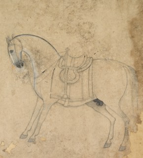 A Saddled Horse, c. 1750. Creator: Unknown.