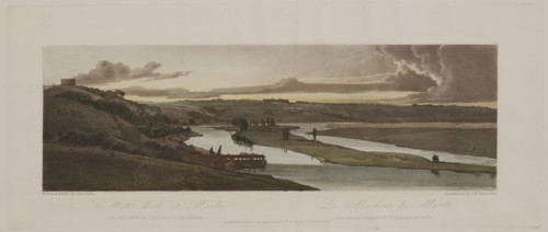 A Selection of Twenty of the Most Picturesque Views in Paris: The Water Works at Marli..., 1803. Creator: Thomas Girtin (British, 1775-1802); J.B. Harraden (British).