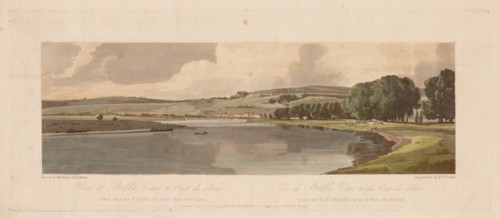 A Selection of Twenty of the Most Picturesque Views in Paris: View of Belle Vue & Pont de Sêve..., 1 Creator: Thomas Girtin (British, 1775-1802); Frederick Christian Lewis (British, 1779-1856).